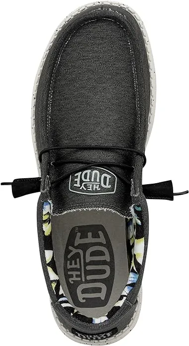 110384900 Hey Dude Men's Wally Stretch Shoes Black 9 - Like New