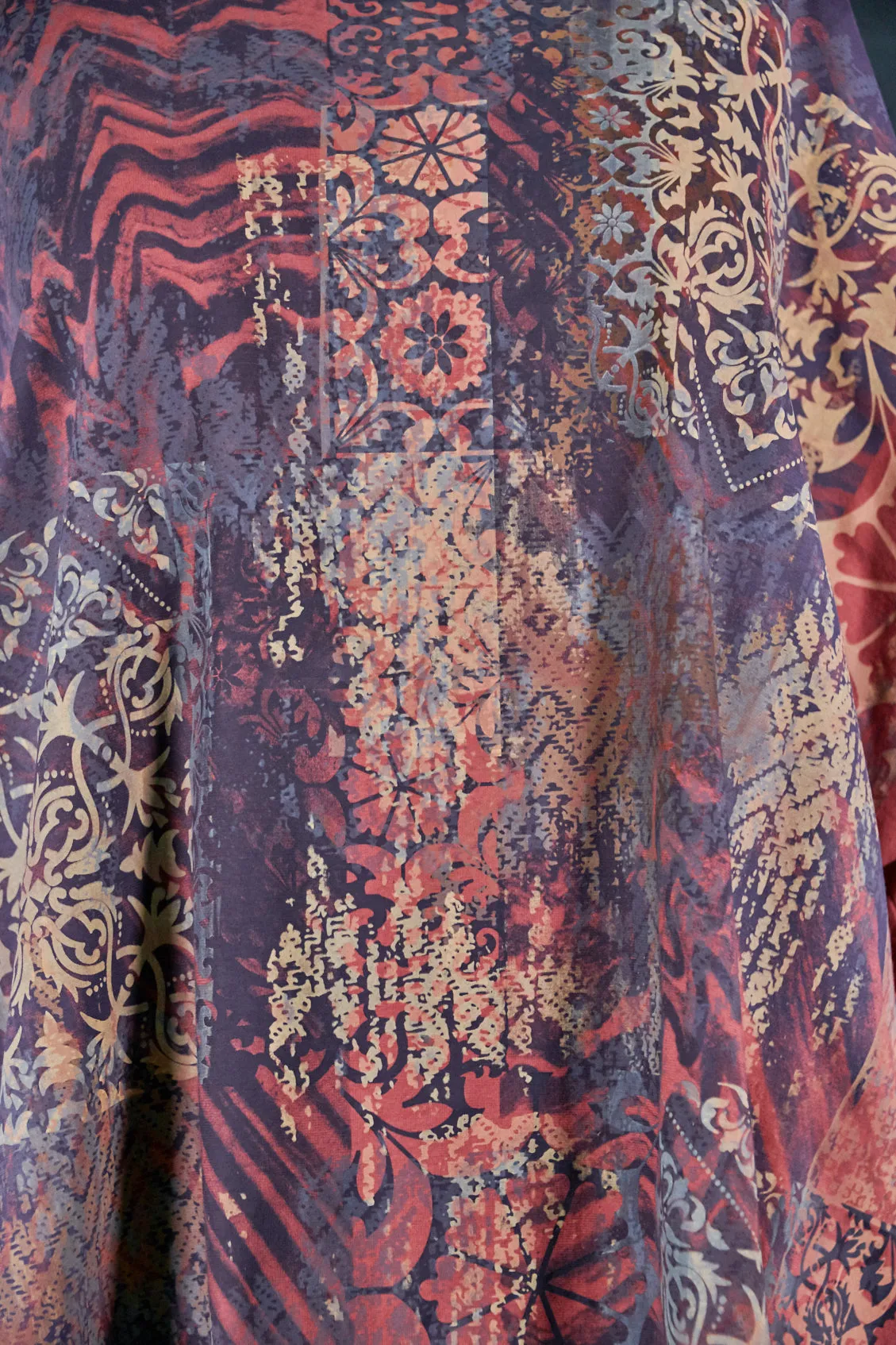 1581 Vertical Seamed Drawcord Tunic-Rose Canyon-Marrakesh-P