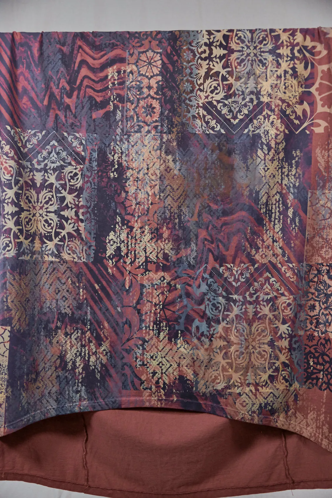 1581 Vertical Seamed Drawcord Tunic-Rose Canyon-Marrakesh-P