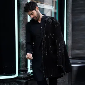 AARIZ KURTA & TROUSER WITH OPEN JACKET