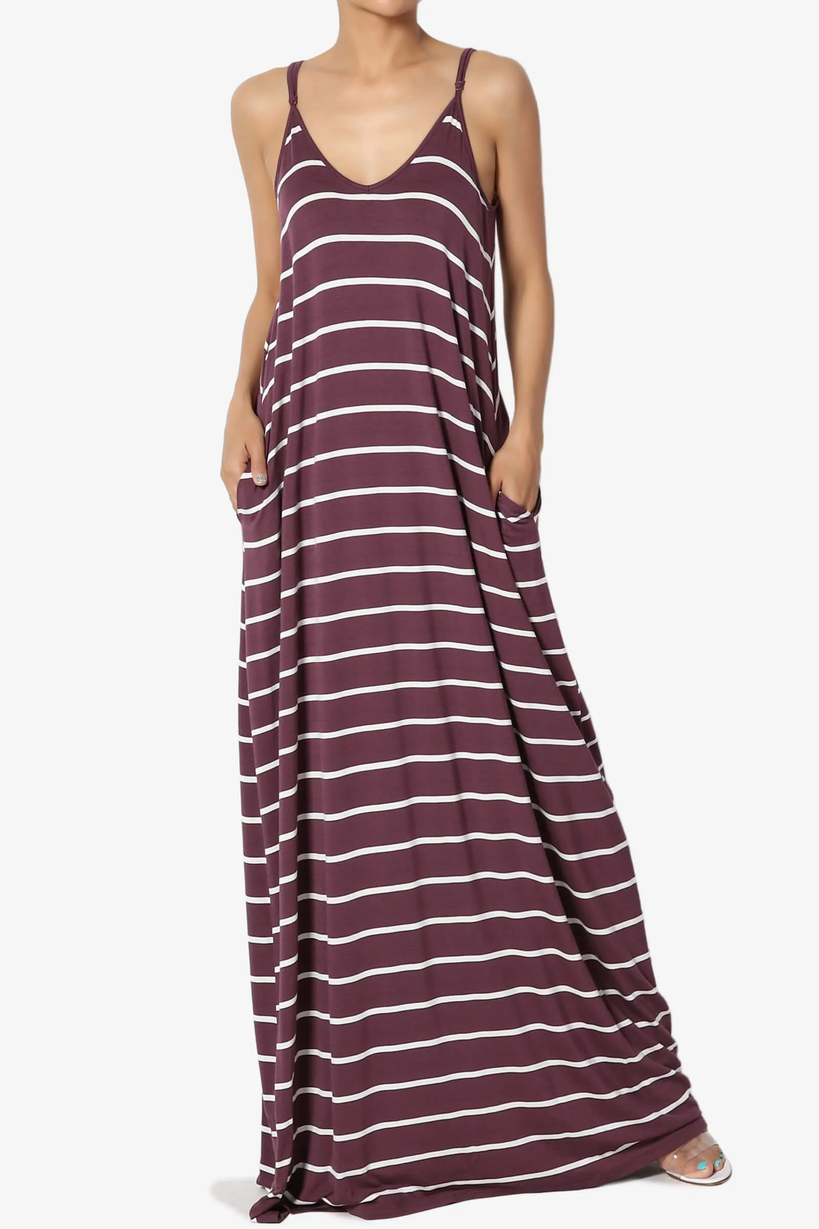 Adilette Striped Cami Maxi Dress