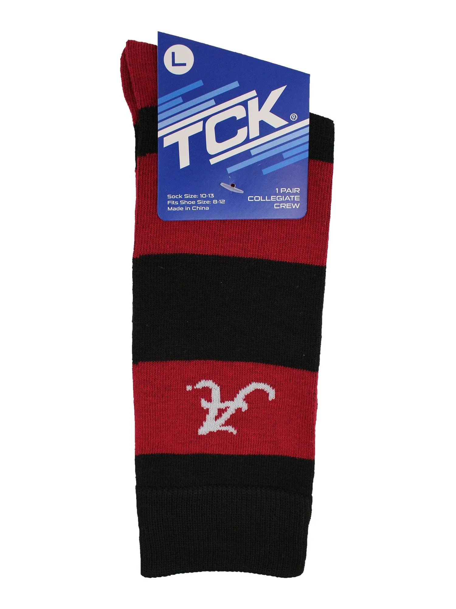 Alabama Crimson Tide Socks Game Day Striped Crew Socks