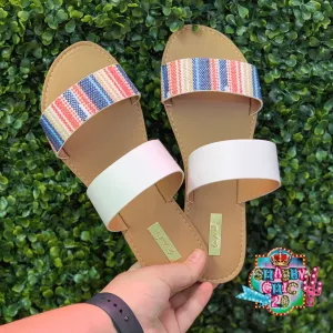 Athena Sandals - Striped