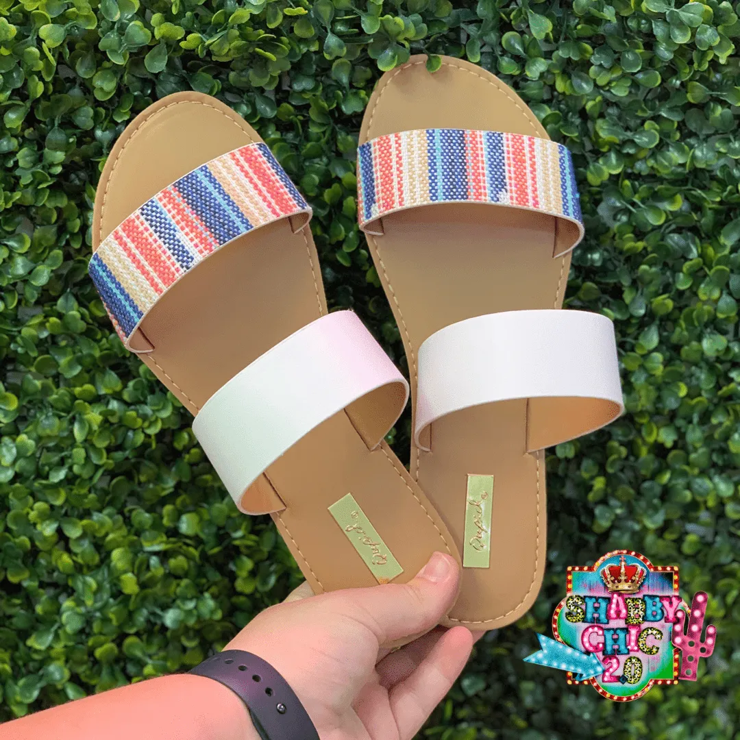 Athena Sandals - Striped