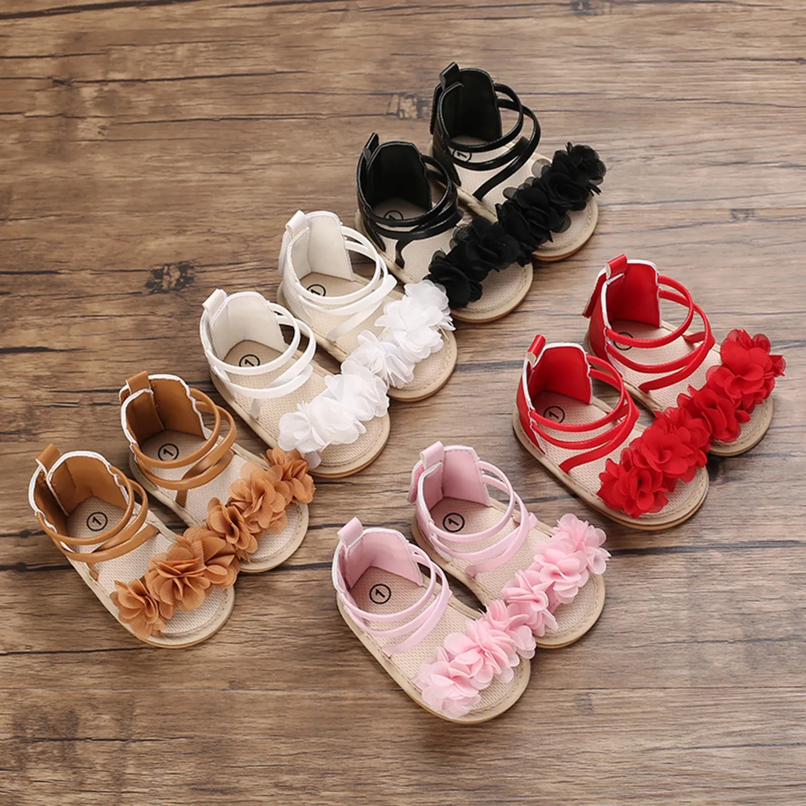 Baby Sandals Summer Kids Shoes Sweet Flower Toddler Baby Girls Sandals Infant Casual Beach Princess Shoes Outdoor