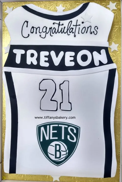 Basketball Jersey Cutout Full Sheet Cake