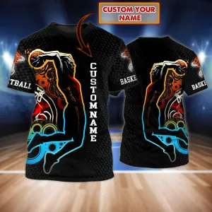 Basketball- Personalized Name 3D Tshirt - TD96-448