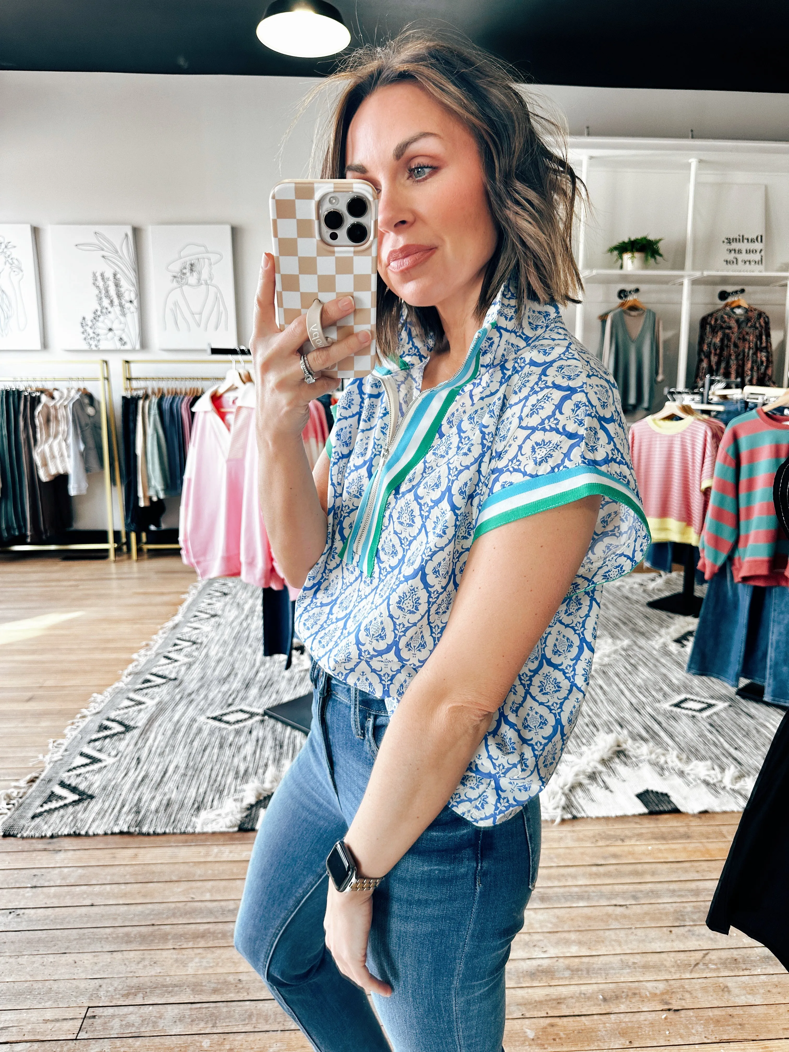 Belinda Blue Top