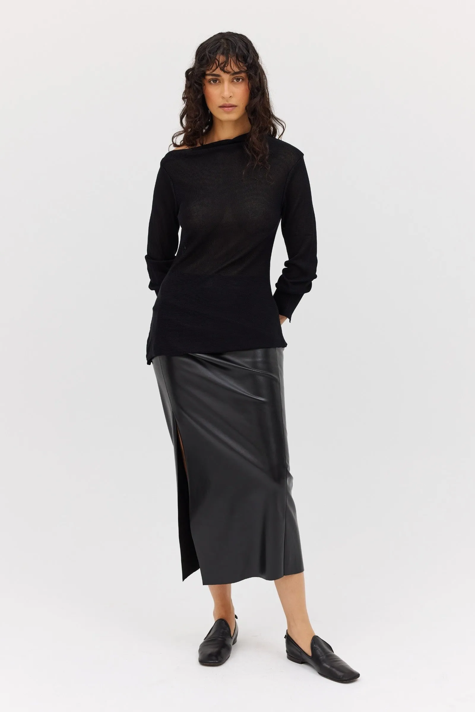 BLACK BERNICE KNIT