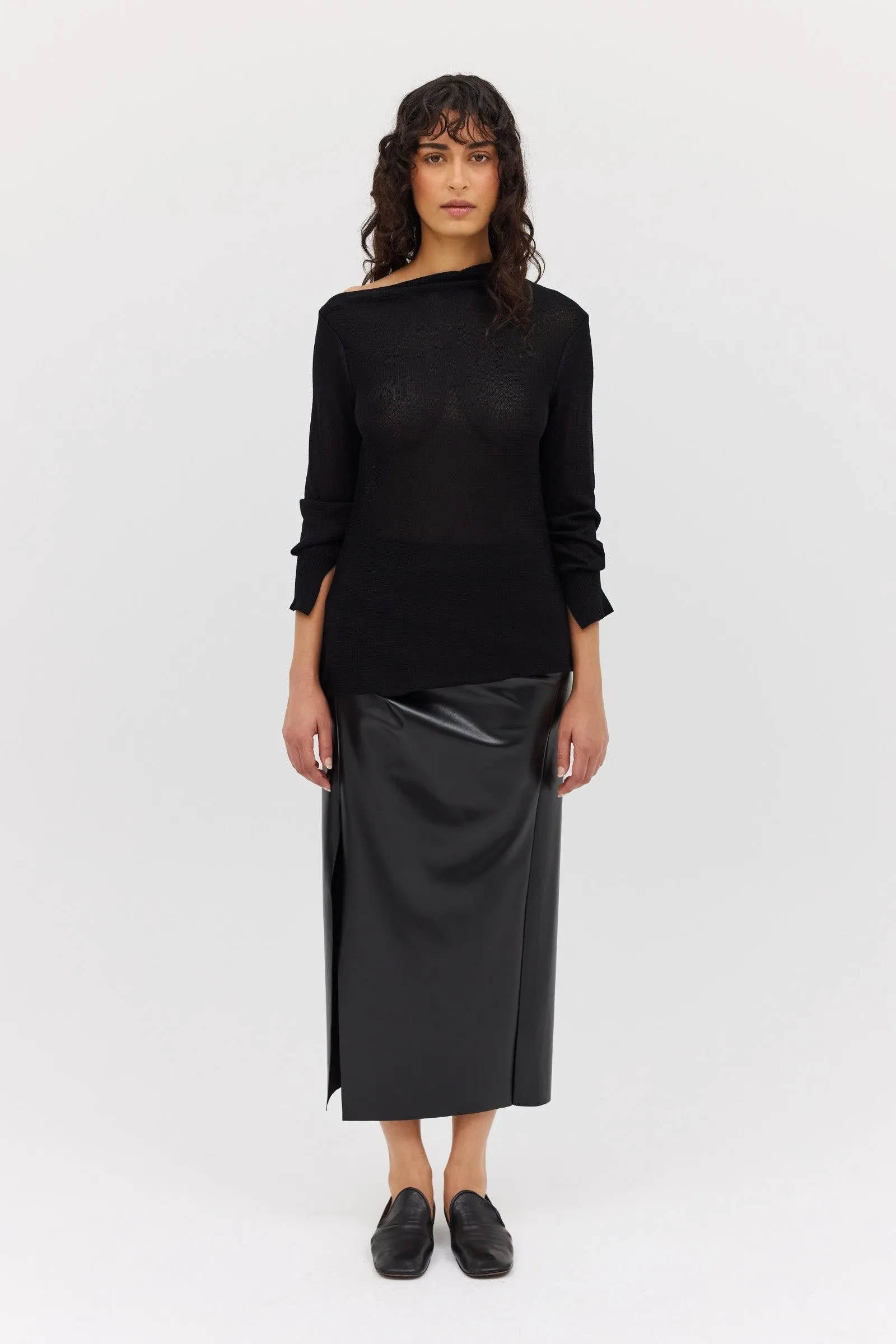 BLACK BERNICE KNIT