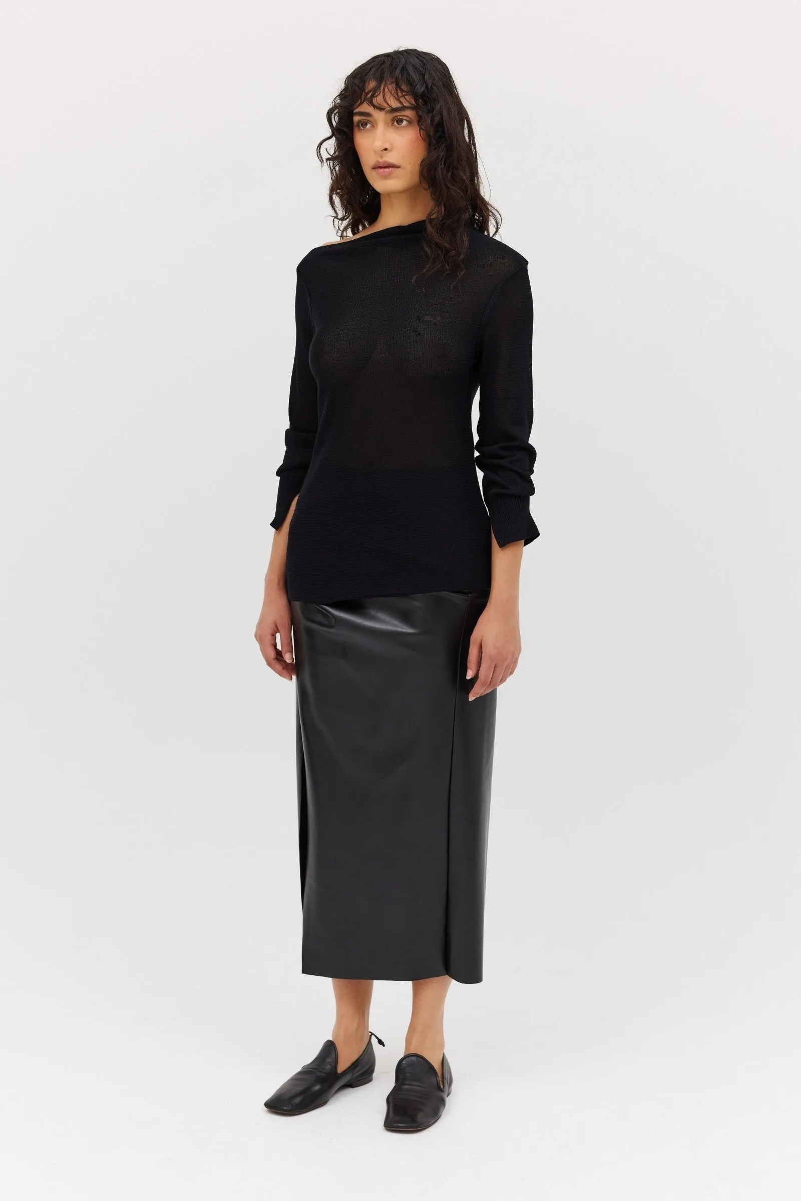 BLACK BERNICE KNIT