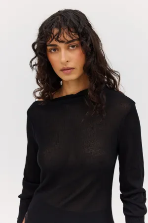 BLACK BERNICE KNIT