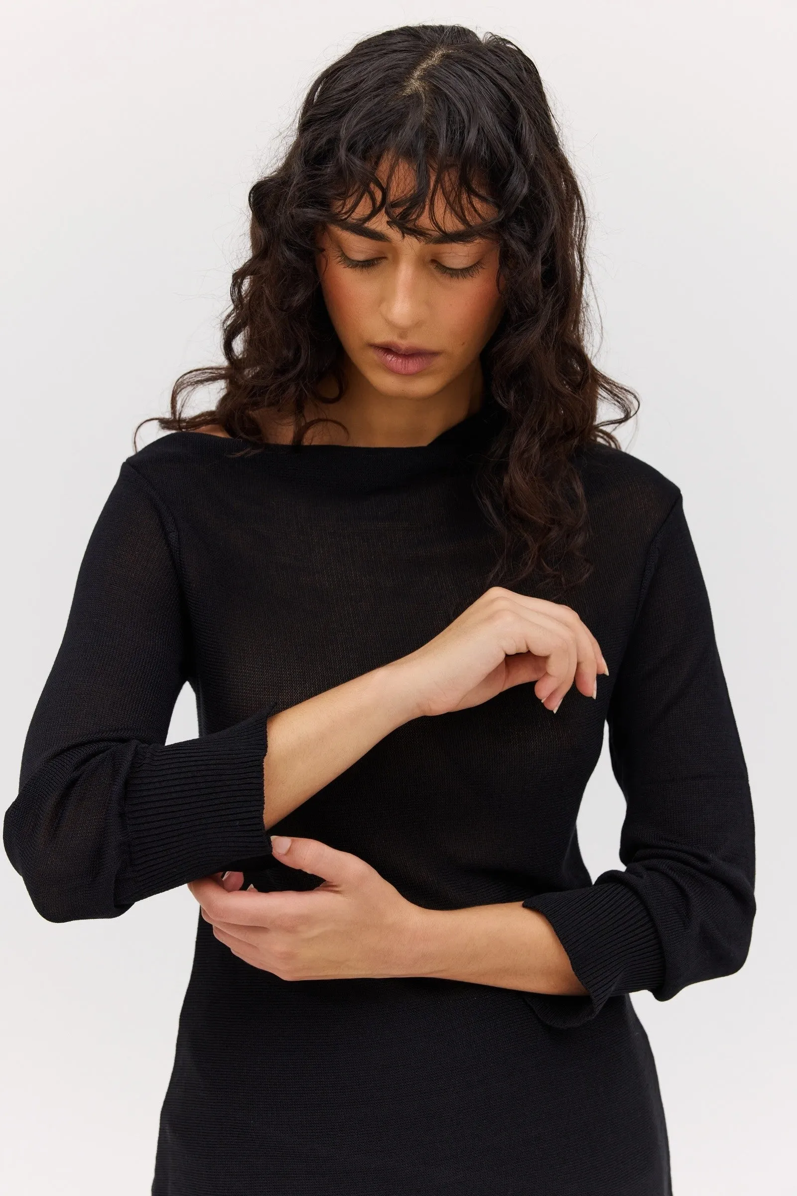 BLACK BERNICE KNIT