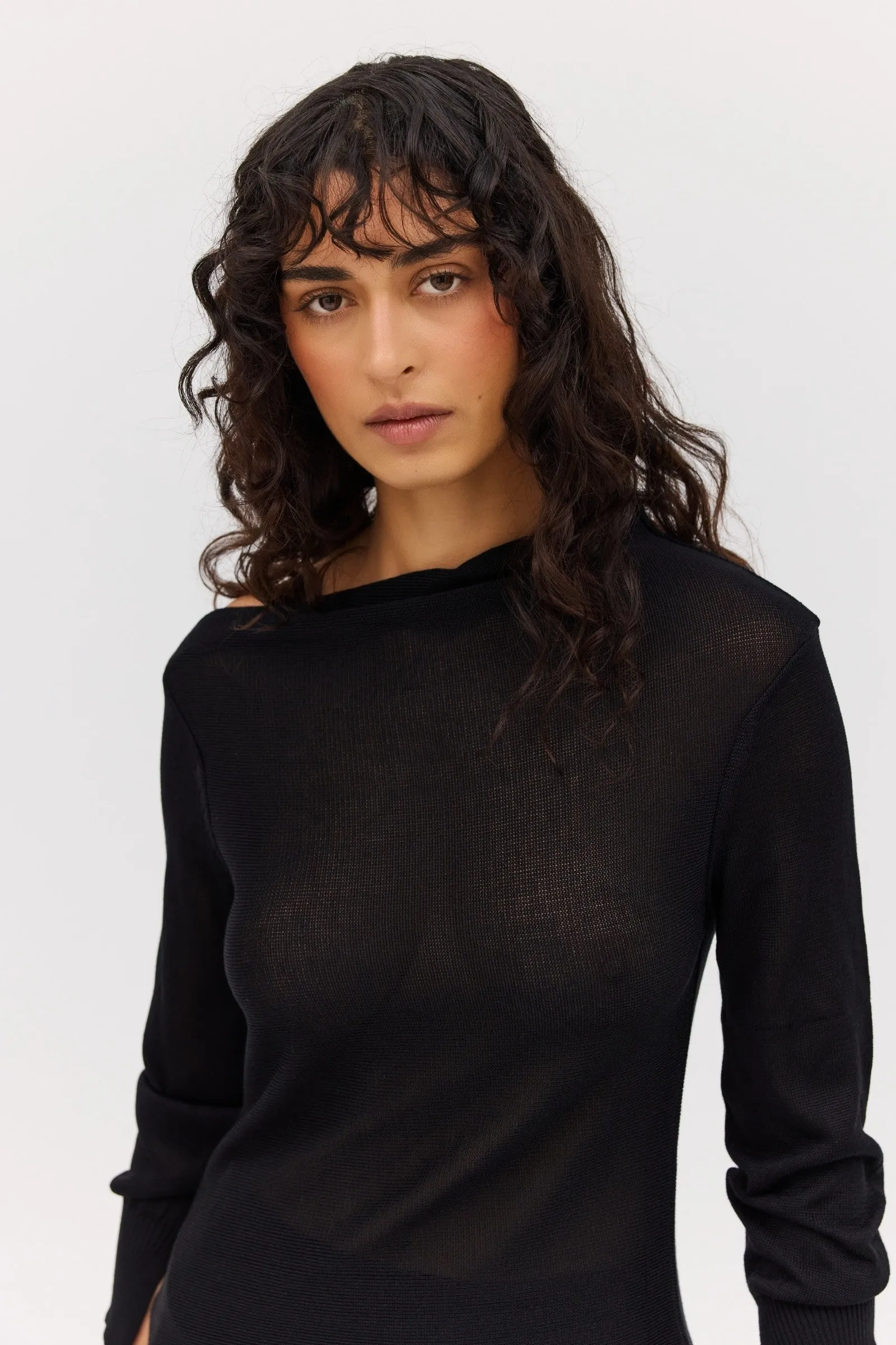 BLACK BERNICE KNIT
