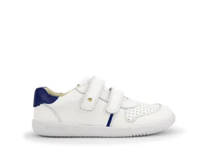 Bobux KP Riley White   Navy Trainers