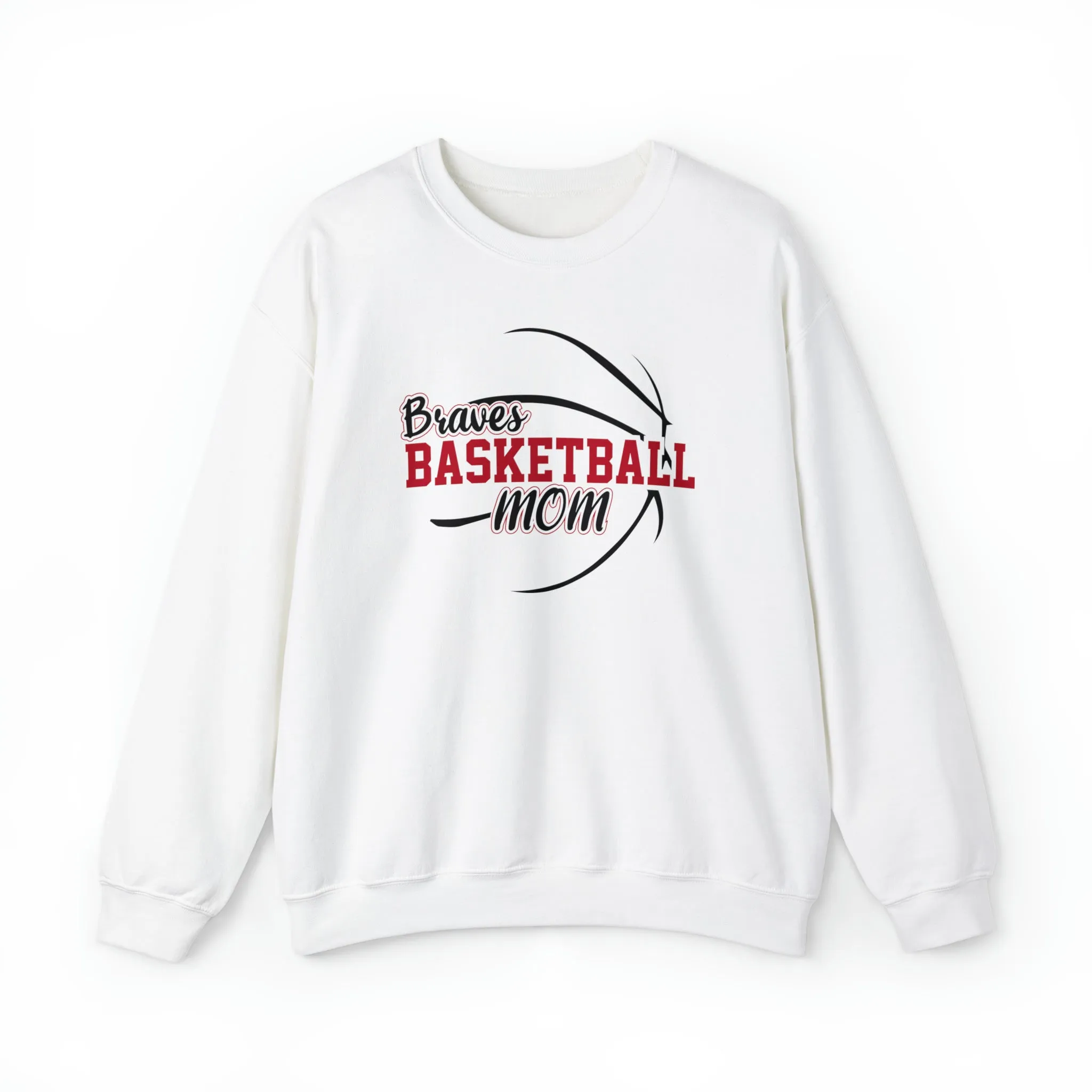 Braves Basketball Mom Unisex Heavy Blend™ Crewneck Sweatshirt