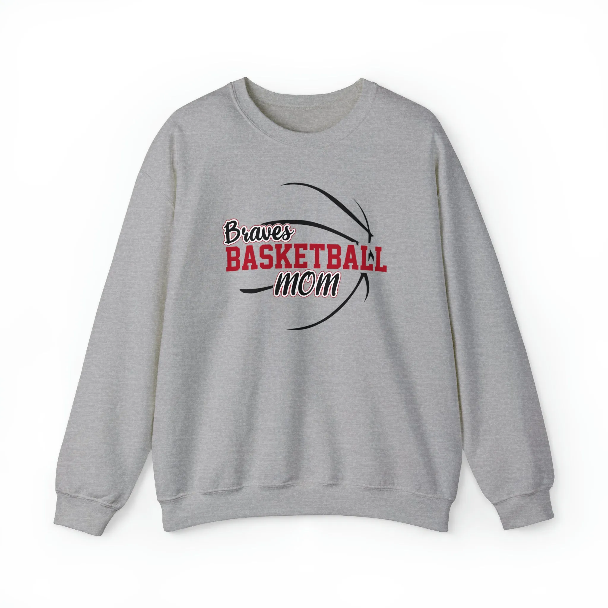 Braves Basketball Mom Unisex Heavy Blend™ Crewneck Sweatshirt