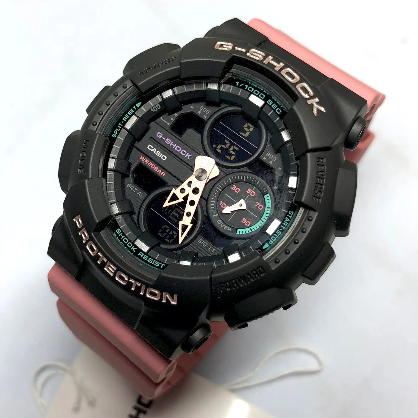 Casio G-Shock GMAS140-4A Peach Pink Womens Watch 90's Colors