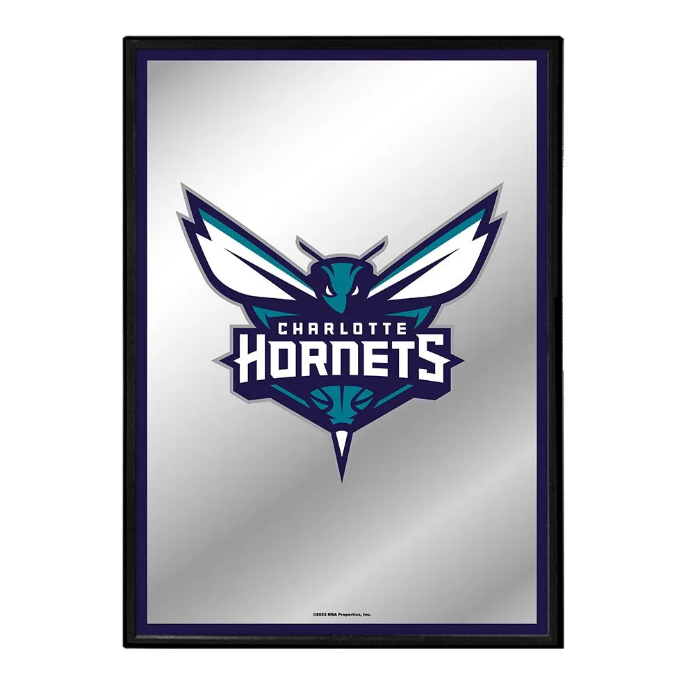 Charlotte Hornets: Framed Mirrored Wall Sign