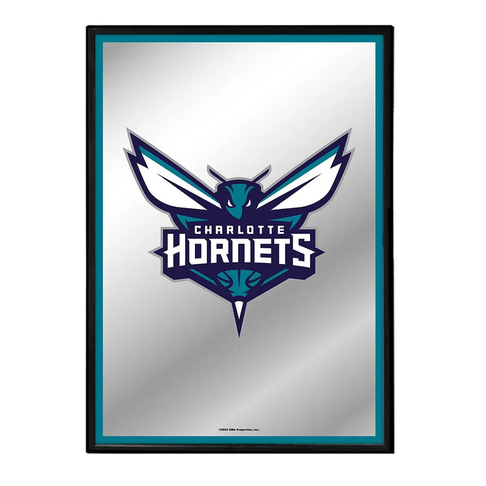 Charlotte Hornets: Framed Mirrored Wall Sign