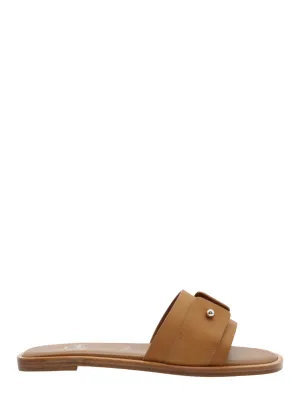 Christian Louboutin Chambelimule Donna Flat Calf in Terra | In-Store Only