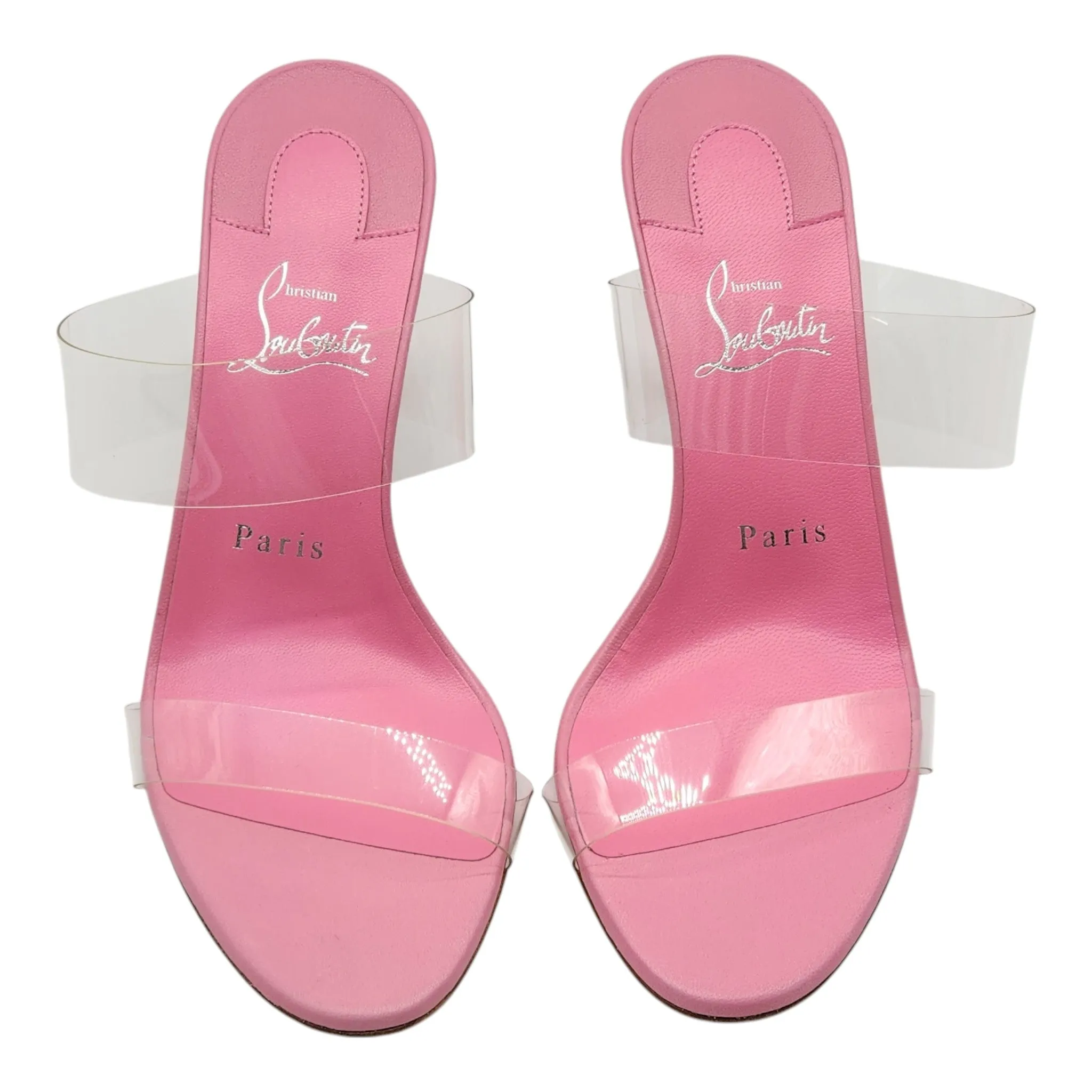 Christian Louboutin Just Nothing Sandals 85mm - PVC and Leather - Pink - 37