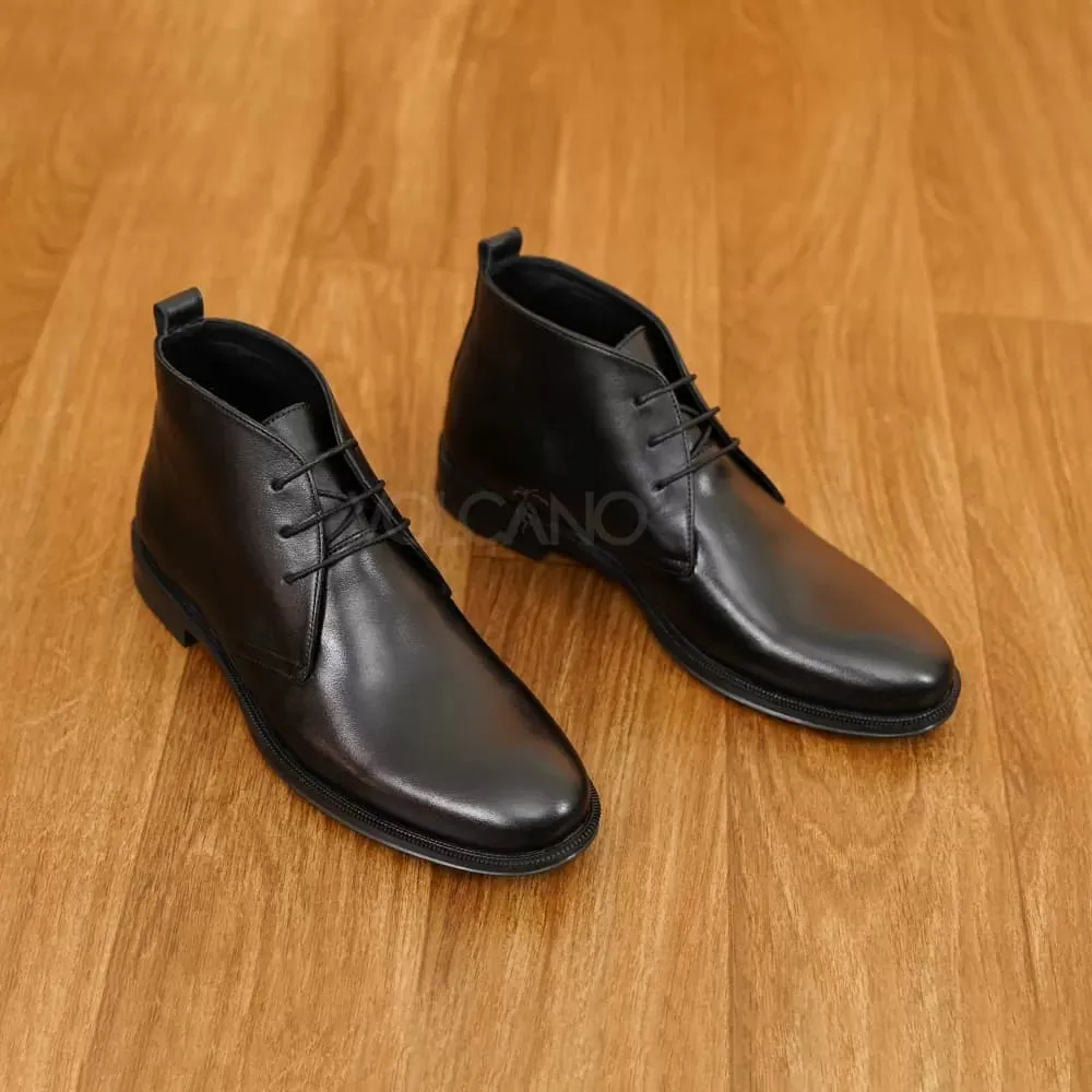 Chukka boots Cuir Noir Ref:1201