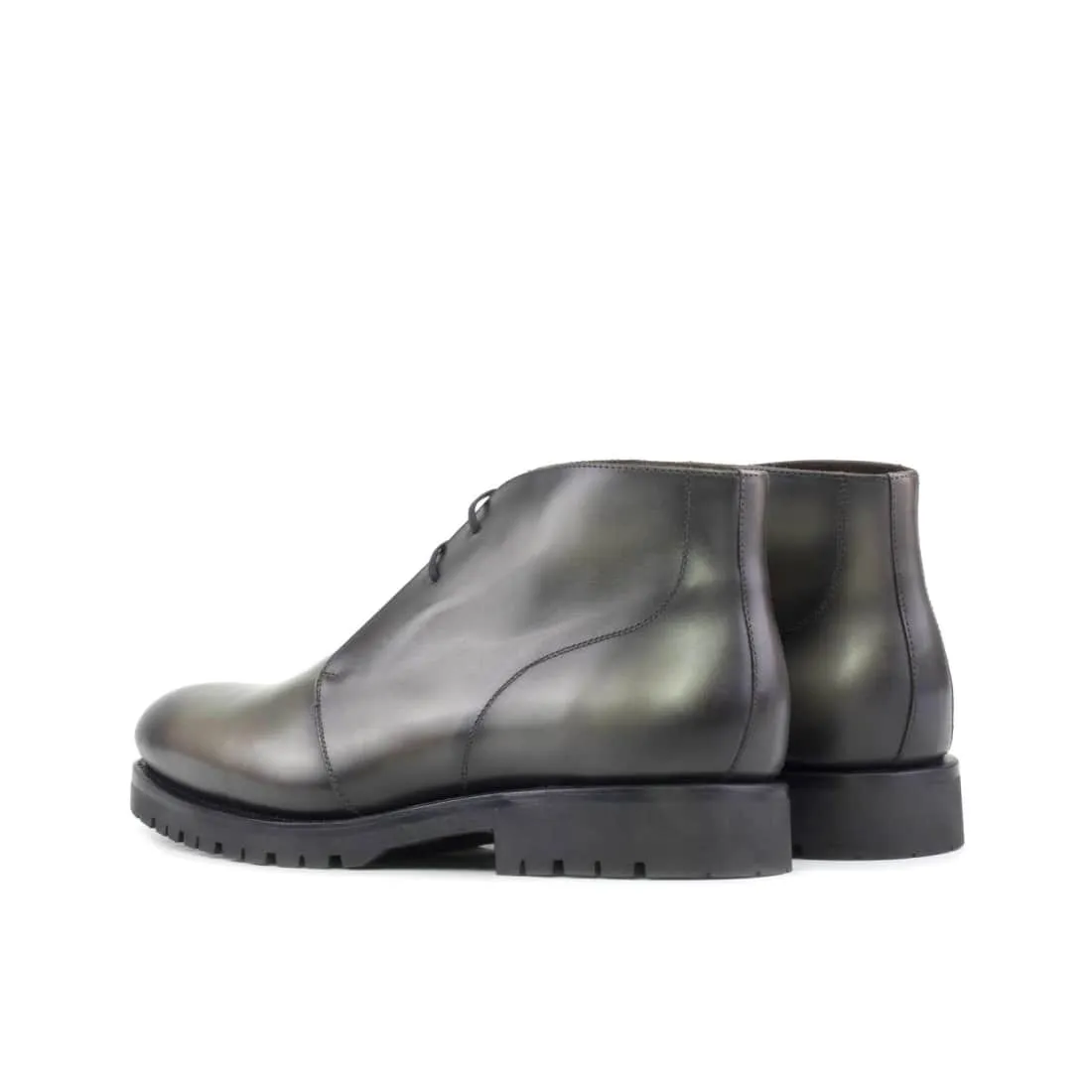 Chukka Boots en cuir gris - Semelles Commando