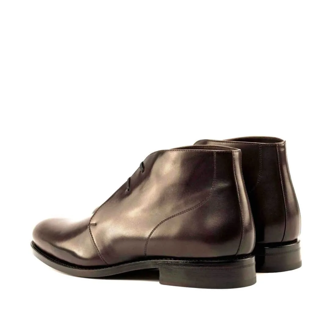 Chukka Boots en cuir marron foncé