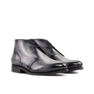 Chukka Boots en cuir patiné gris