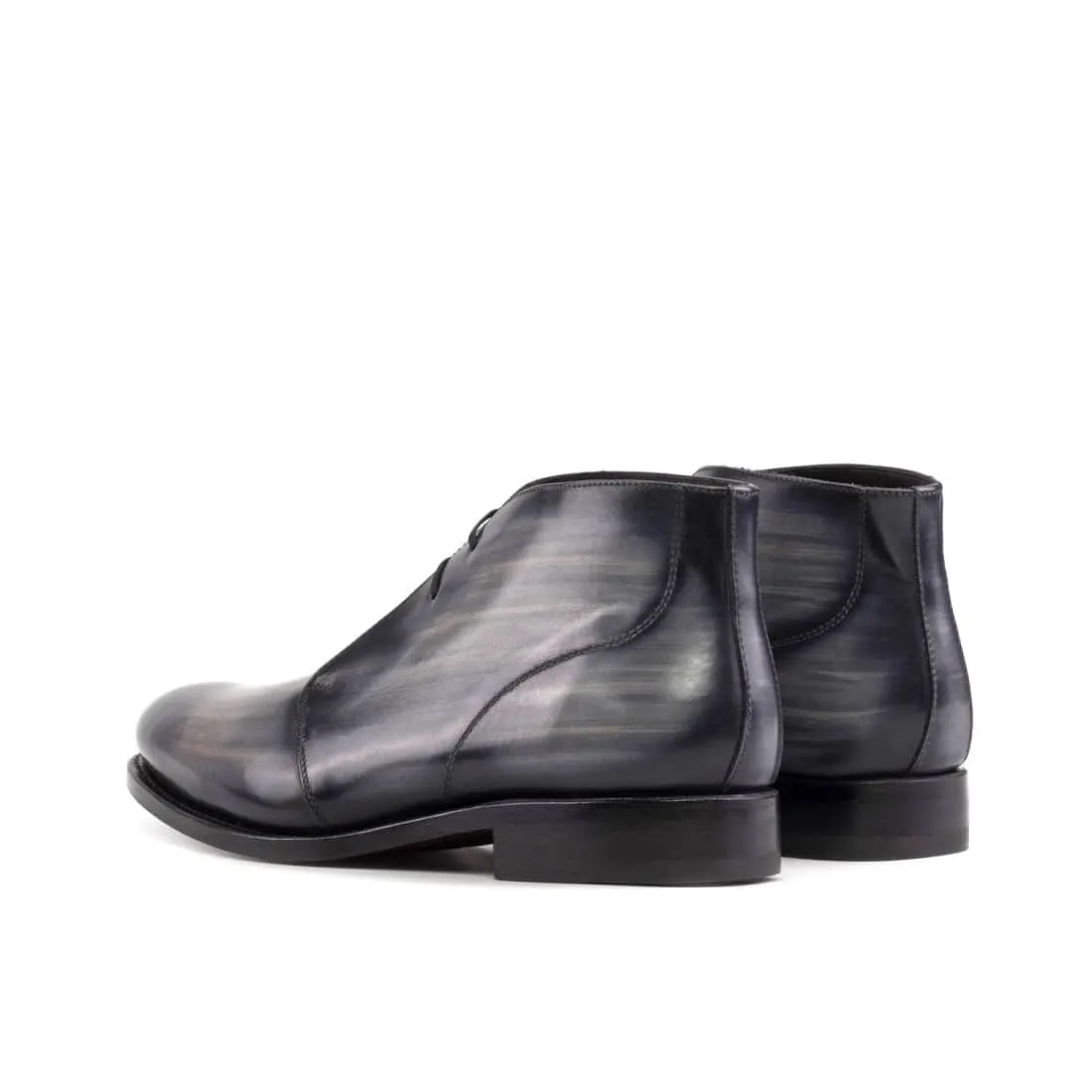 Chukka Boots en cuir patiné gris