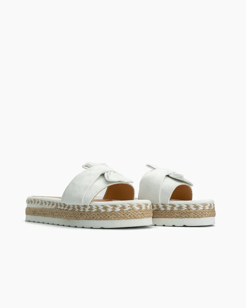 (Clean Up - US 8) Bowknot Beach Platform Sandals