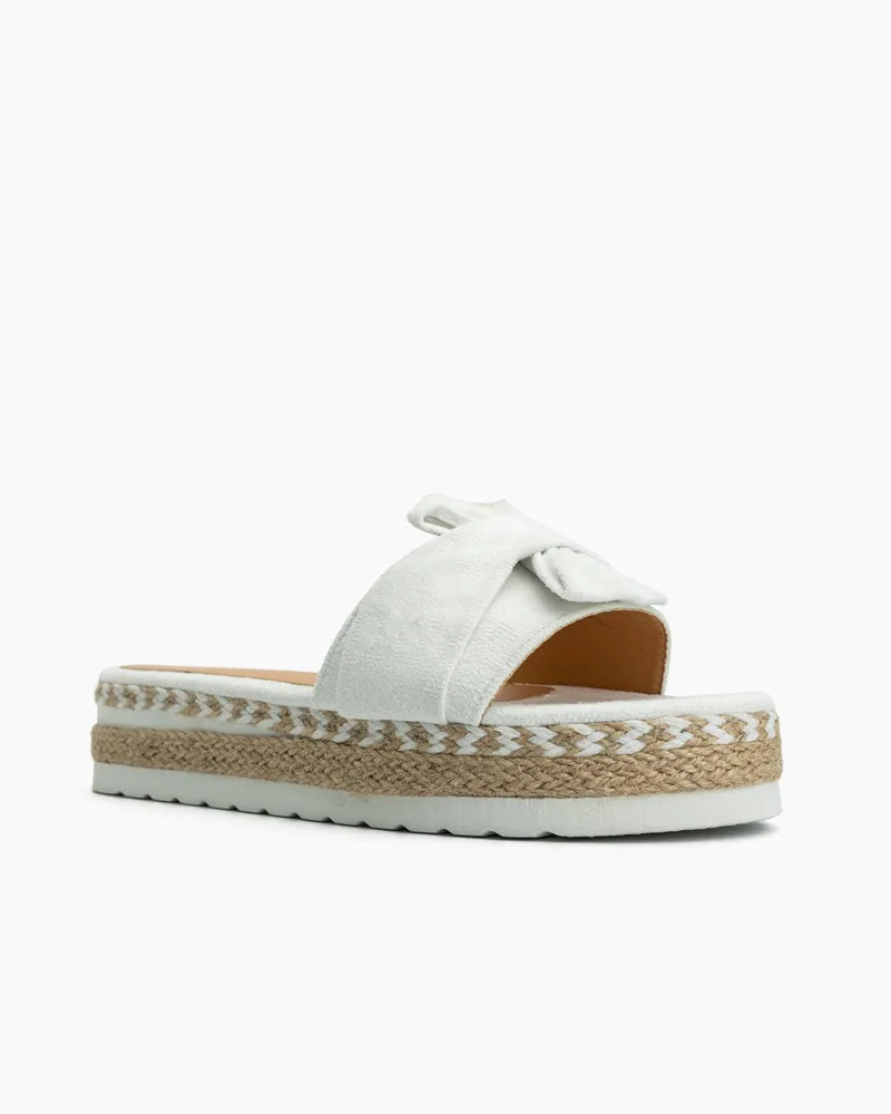 (Clean Up - US 8) Bowknot Beach Platform Sandals