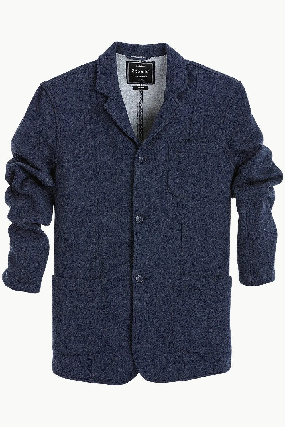 Cotton Fleece Blazer with 3 Buttons