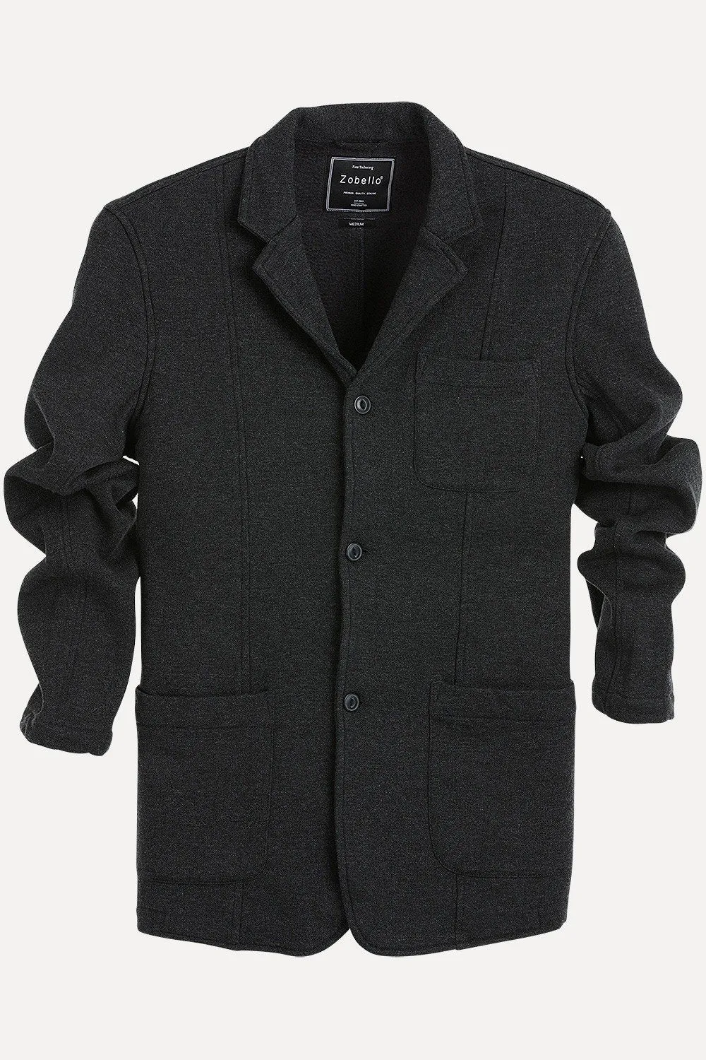 Cotton Fleece Blazer with 3 Buttons