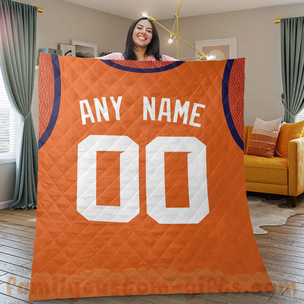 Custom Premium Quilt Blanket Phoenix Jersey Basketball Personalized Quilt Gifts for Her & Him
