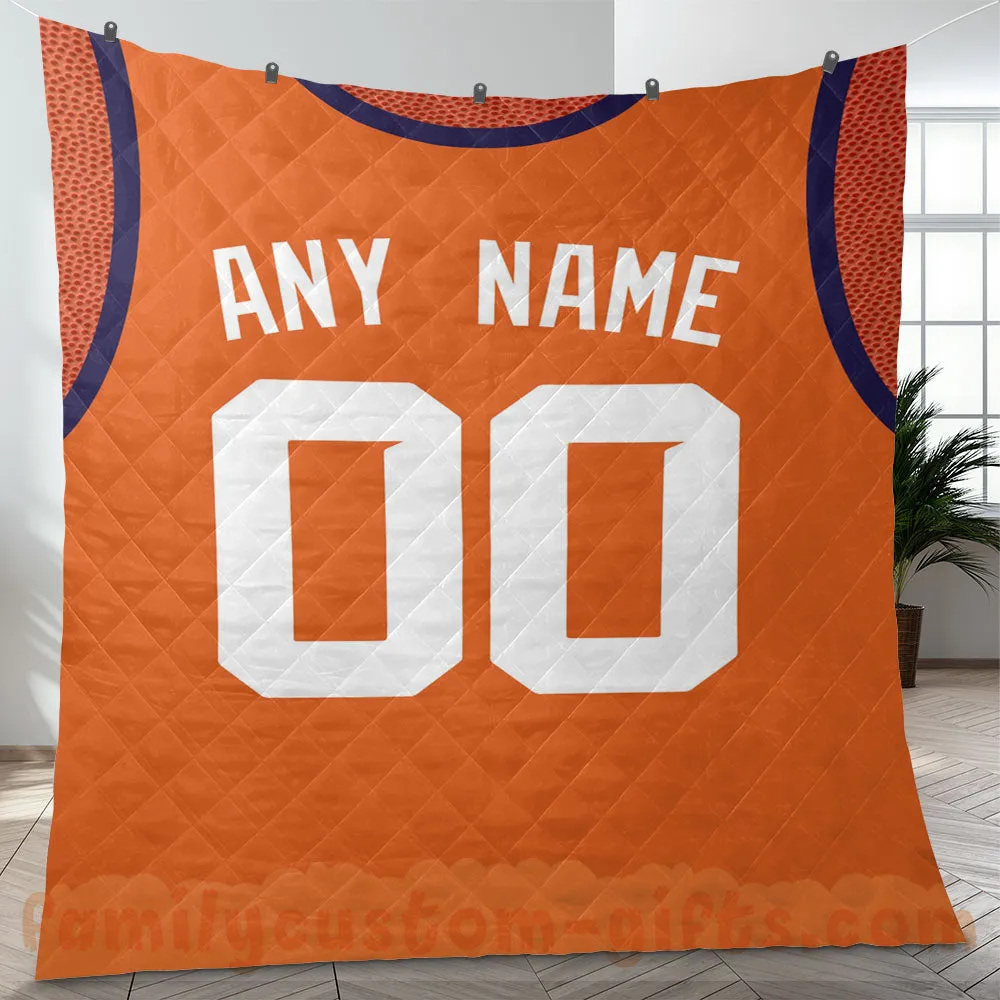 Custom Premium Quilt Blanket Phoenix Jersey Basketball Personalized Quilt Gifts for Her & Him