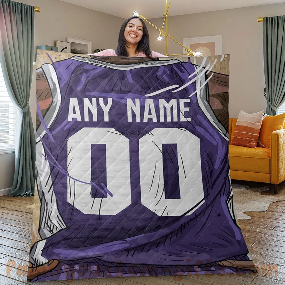 Custom Premium Quilt Blanket Sacramento Jersey Basketball Personalized Quilt Gifts for Her & Him
