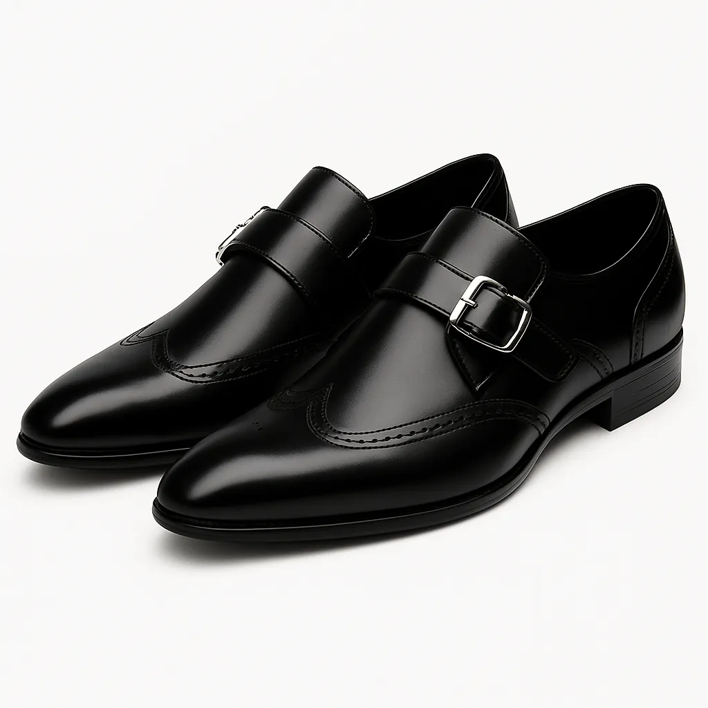 Domoir | Brogue Monkstrap Leather Shoes