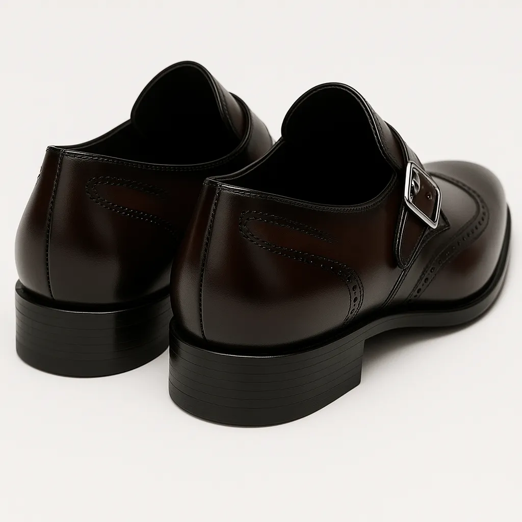 Domoir | Brogue Monkstrap Leather Shoes