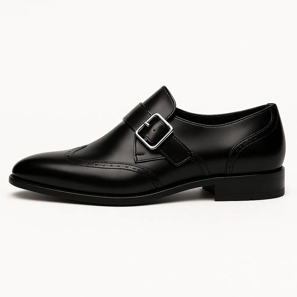 Domoir | Brogue Monkstrap Leather Shoes