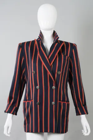 Double Breasted Striped Blazer