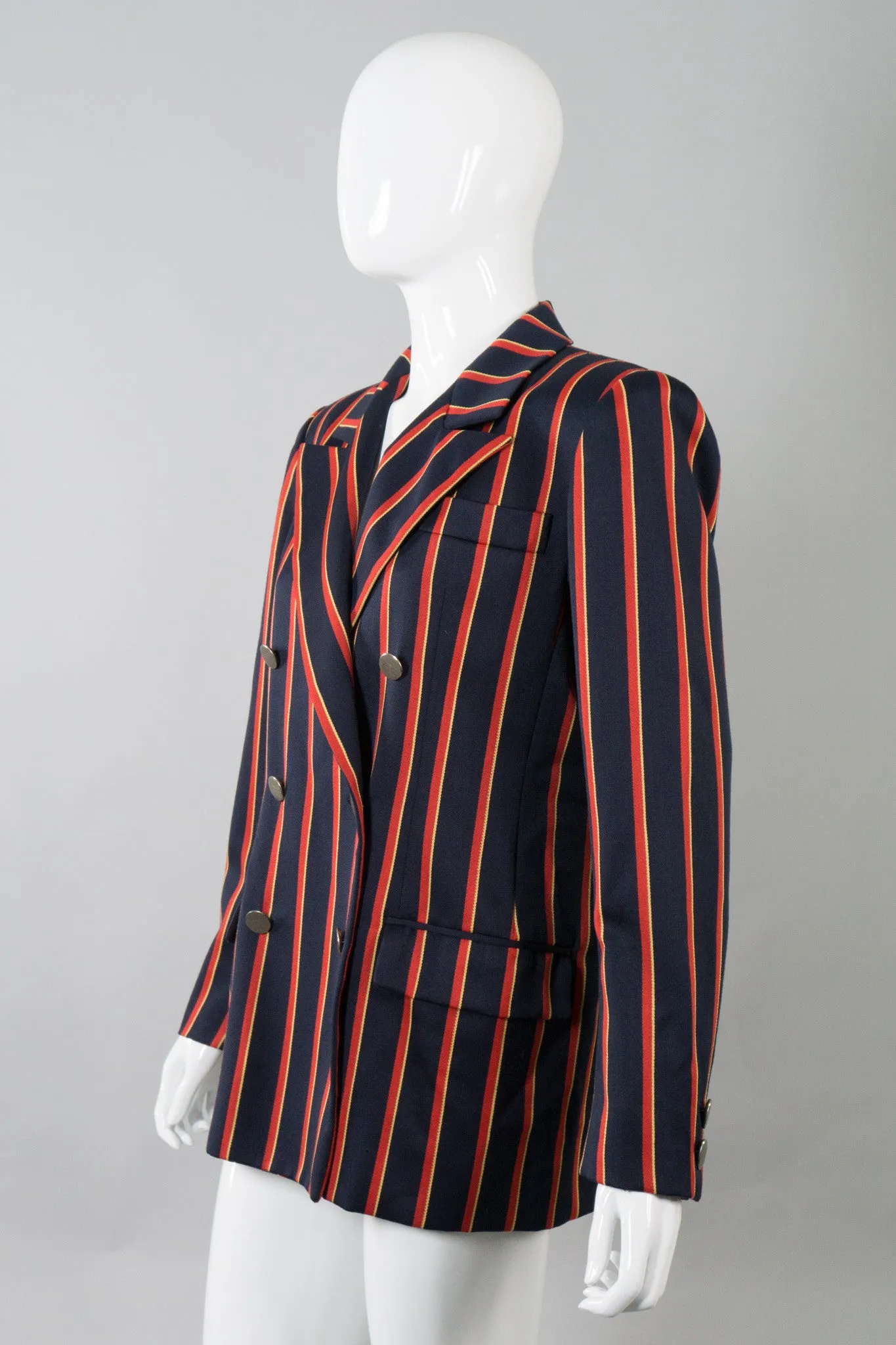 Double Breasted Striped Blazer