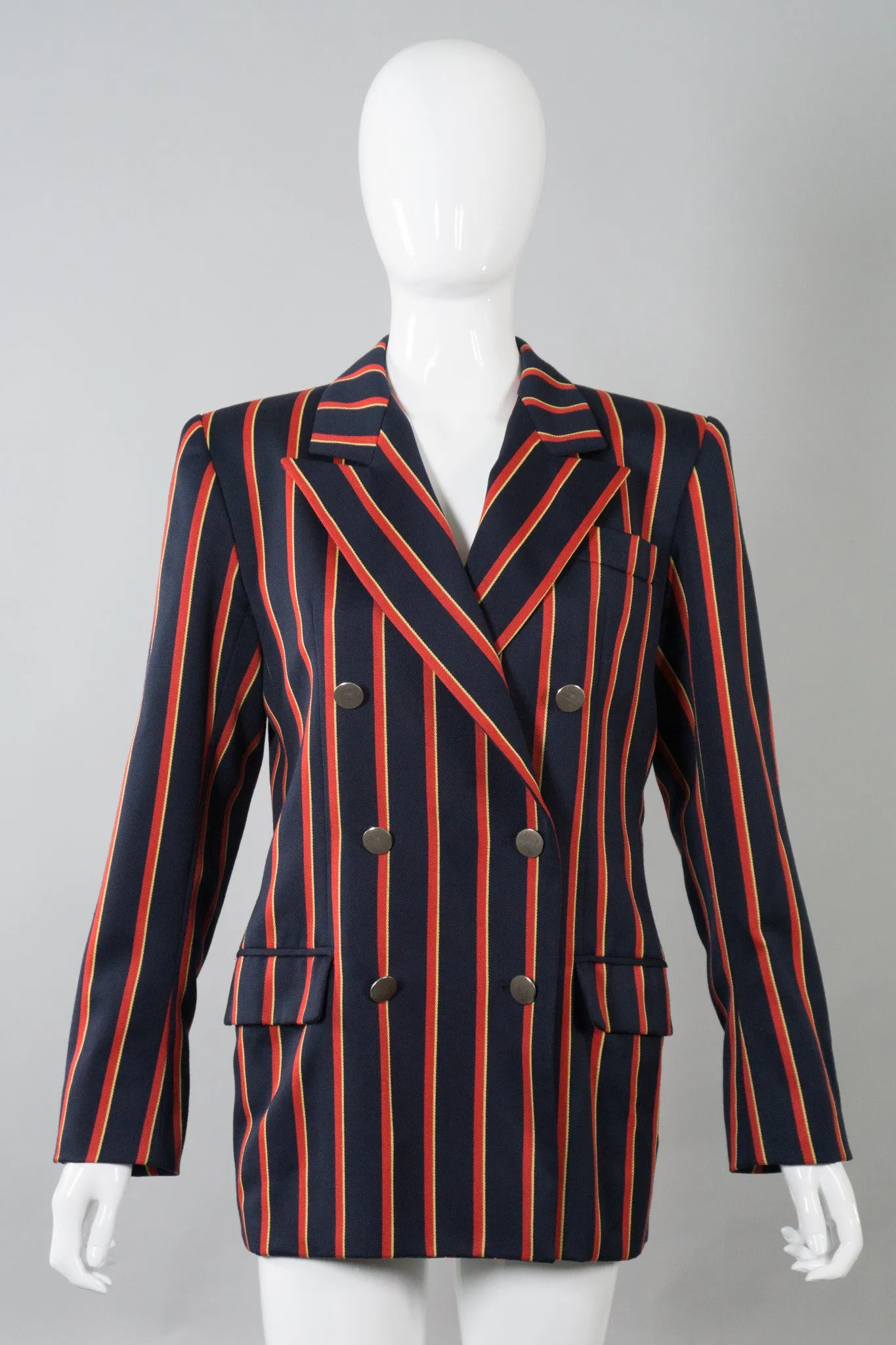 Double Breasted Striped Blazer