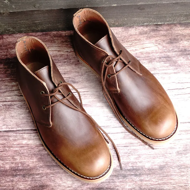 Elgon Leather Chukka Lace-up Boots - crepex sole