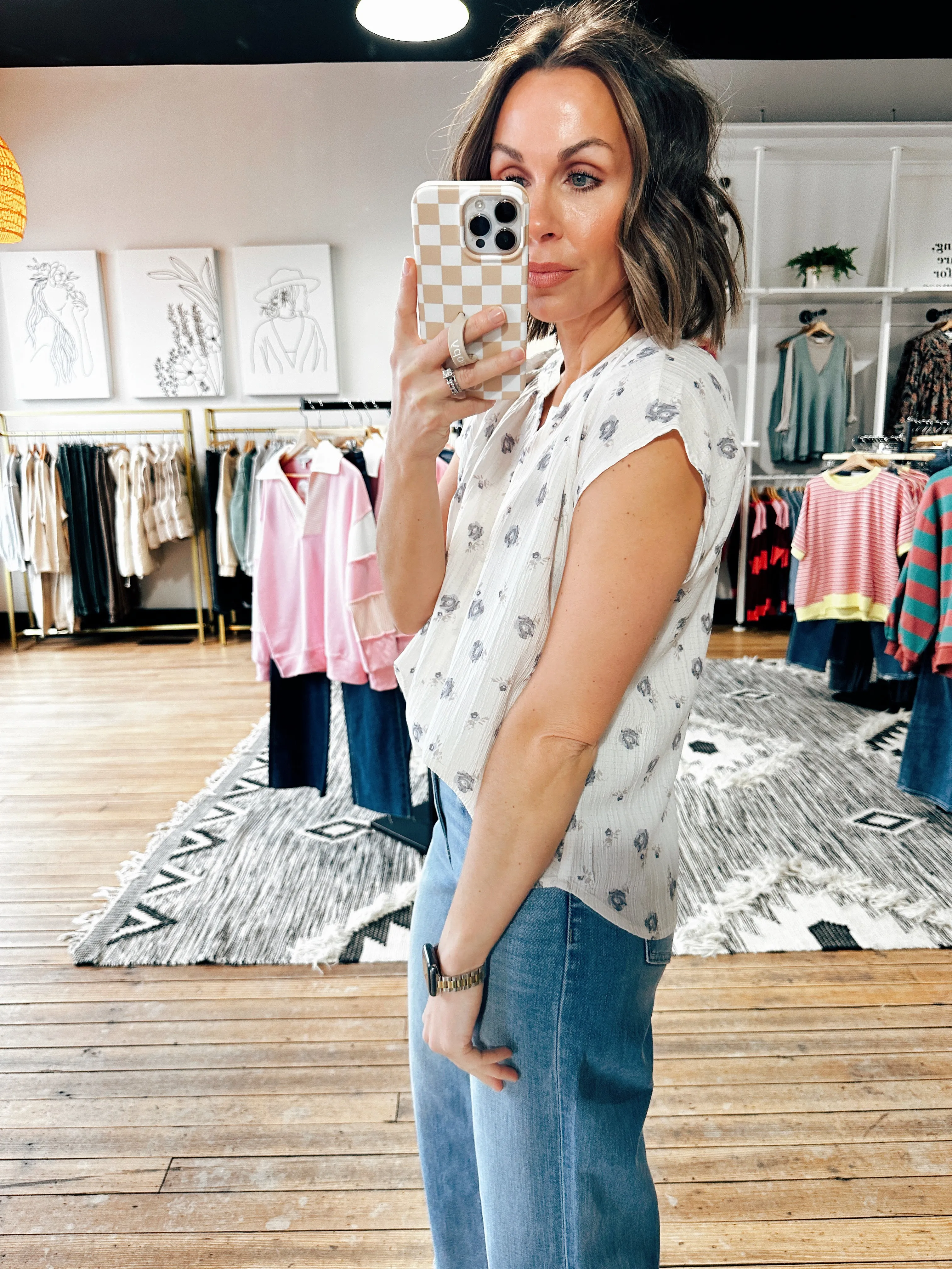 Floral Drop Shoulder Blouse