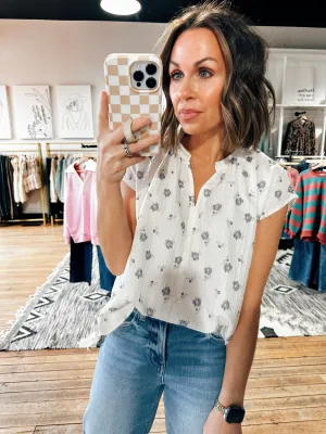 Floral Drop Shoulder Blouse