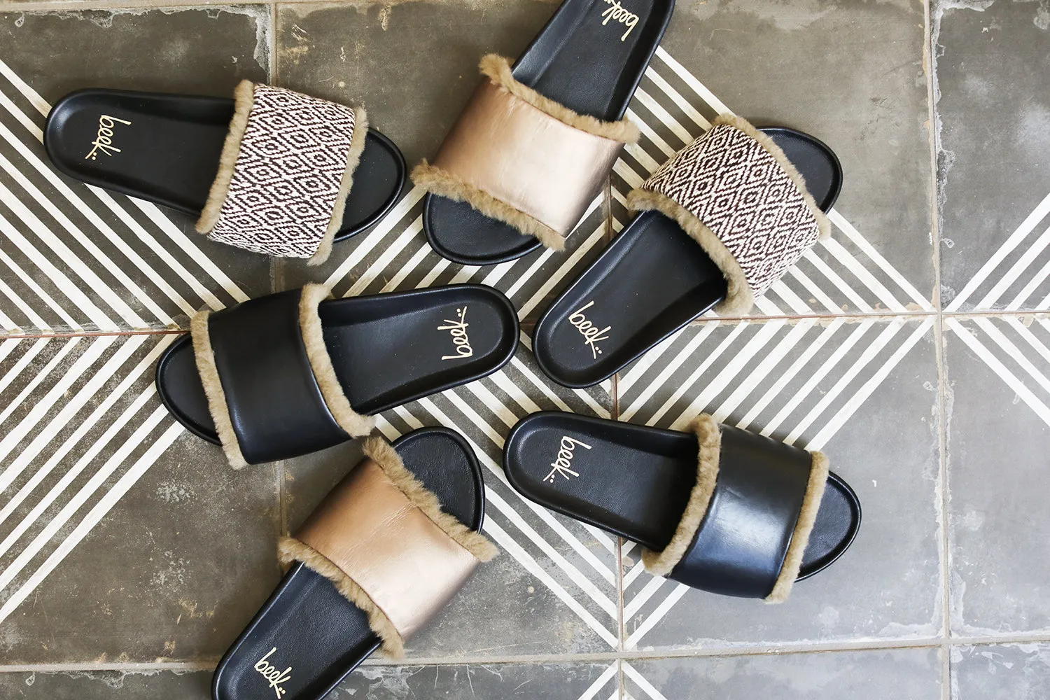 GALLITO SHEARLING - Mocha/Black