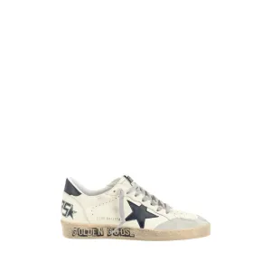 Golden Goose Ball Star Men Ivory Sneakers Leather Lace Up Trainer Shoes Sz EU 46