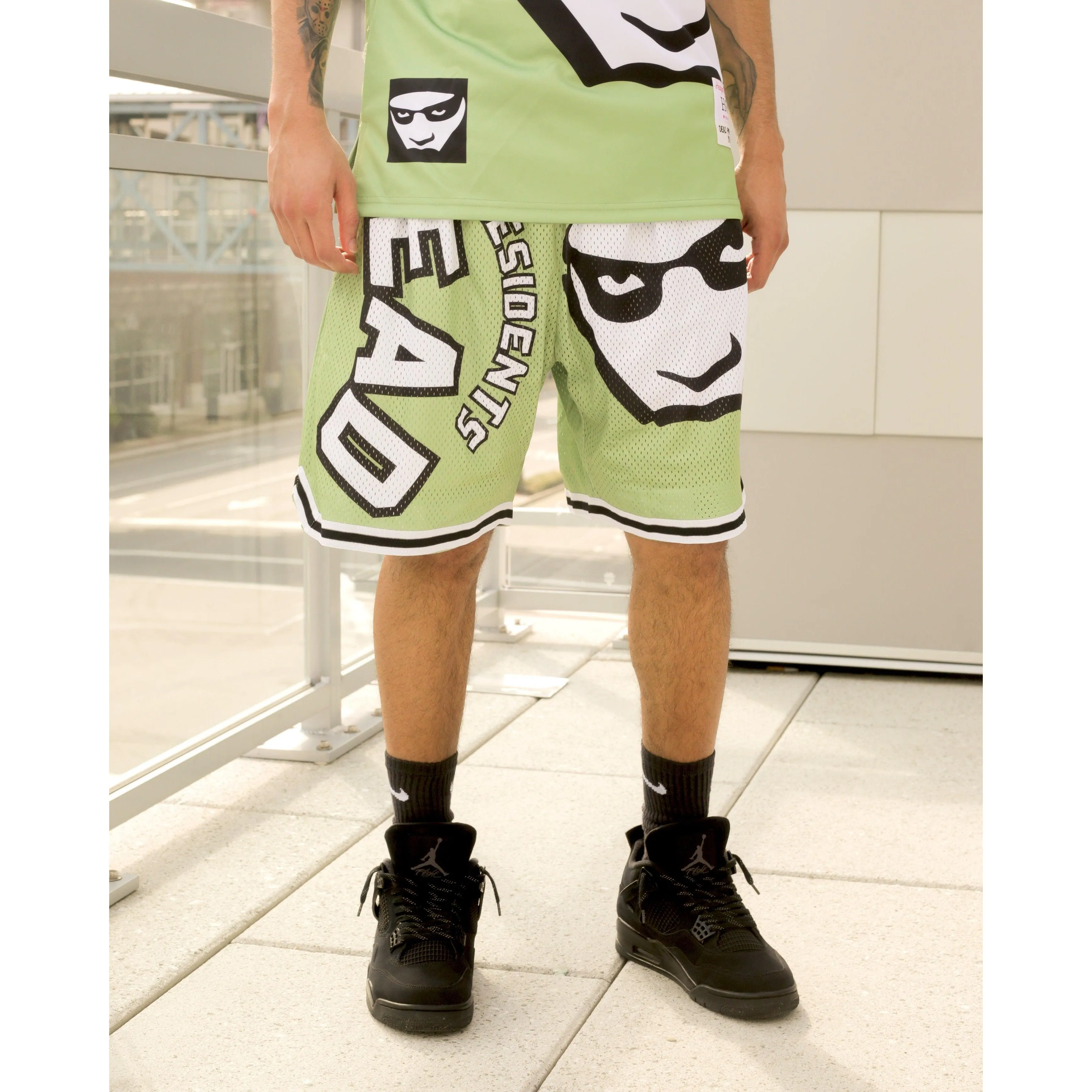 GREEN DEAD PRESIDENTS BASKETBALL SHORTS